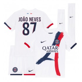 Paris Saint-Germain Joao Neves #87 Auswärtstrikot 2024-25 Kurzarm (+ kurze hosen)